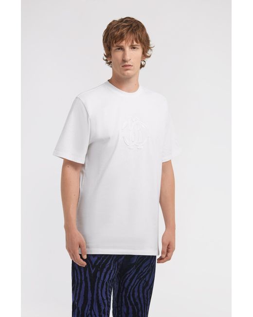 Roberto Cavalli White Logo T-Shirt for men