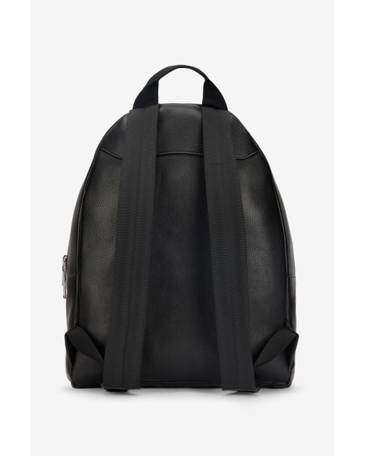 Roberto Cavalli Black Studded Leather Backpack for men