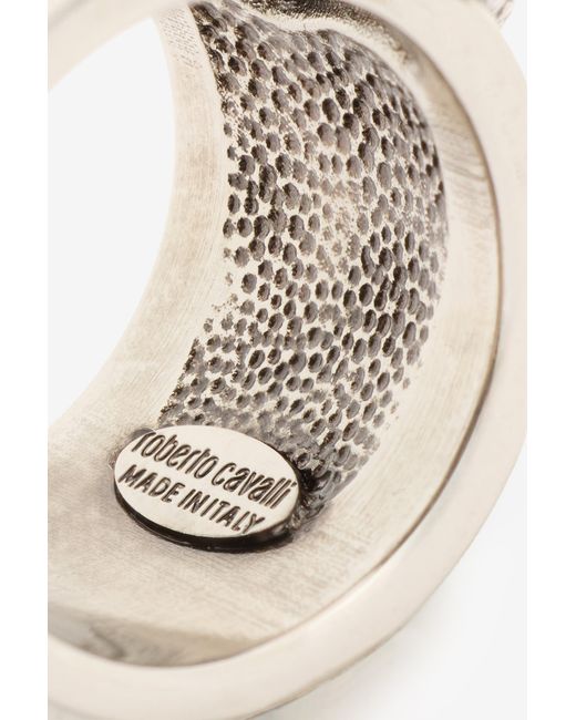 Roberto Cavalli Multicolor Snake Ring for men