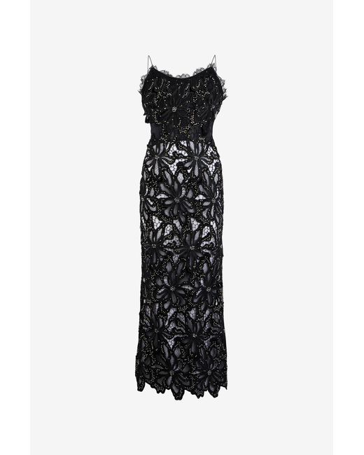 Roberto Cavalli Black Floral Lace Dress