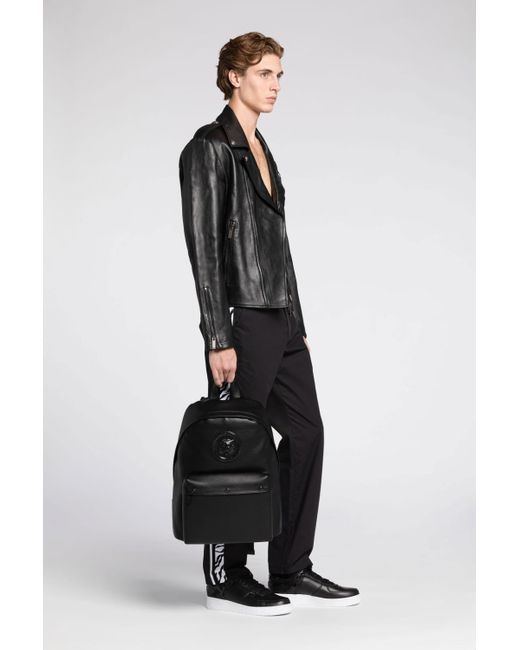 Roberto Cavalli Just Cavalli Tiger Head Backpack in Black for Men | Lyst UK