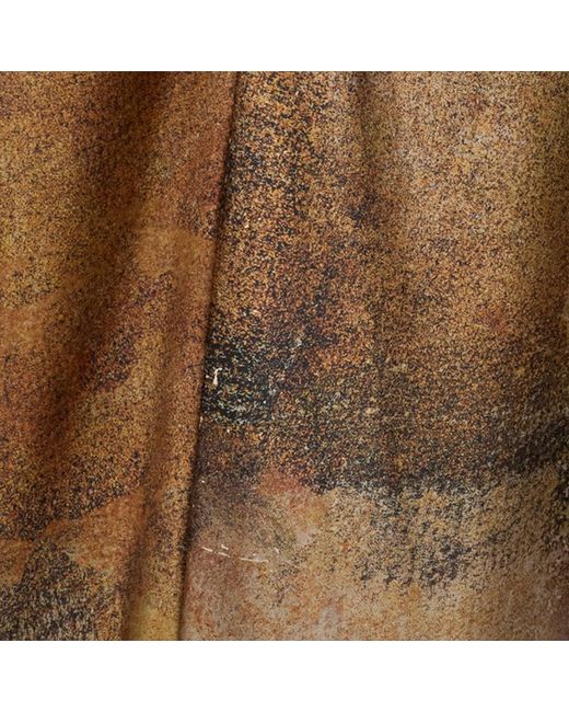 Roberto Cavalli Multicolor Caftan With Affresco Printed On Silk Twill