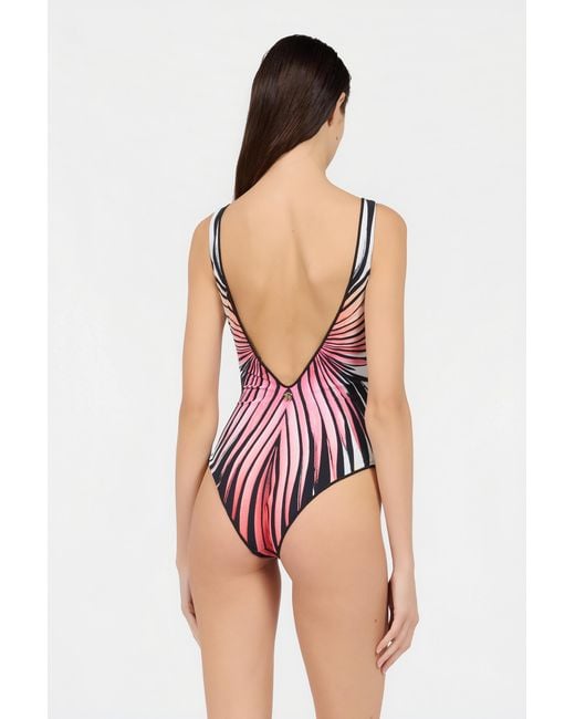 Roberto Cavalli Red Ray Of Paradise Print Swimsuit