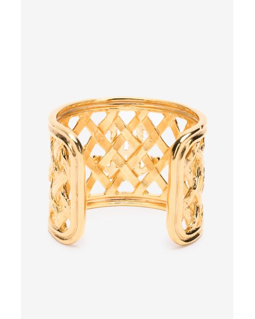 Roberto Cavalli Metallic Manschettenarmband Mit Monogramm Rc