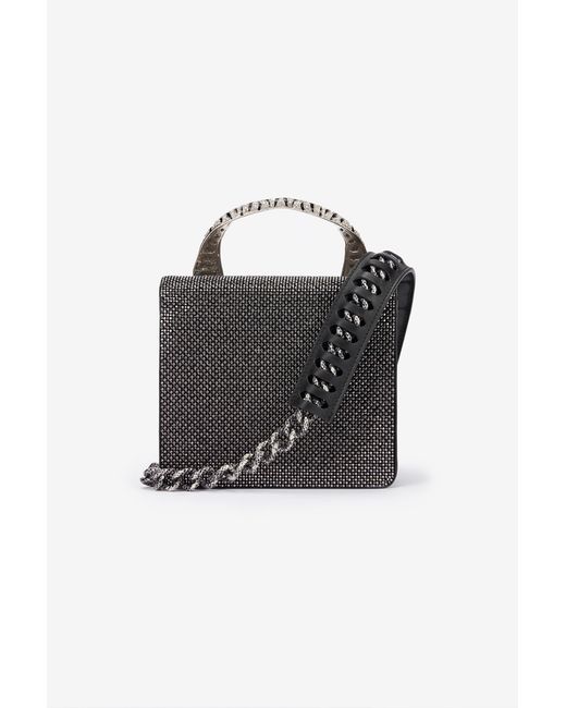 Roberto Cavalli Black Roar Bag With Rhinestones