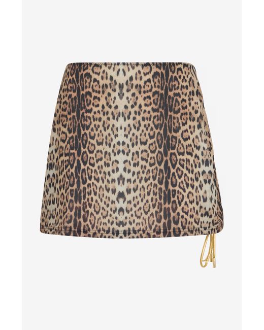 Roberto Cavalli Multicolor Leopard Print Sarong