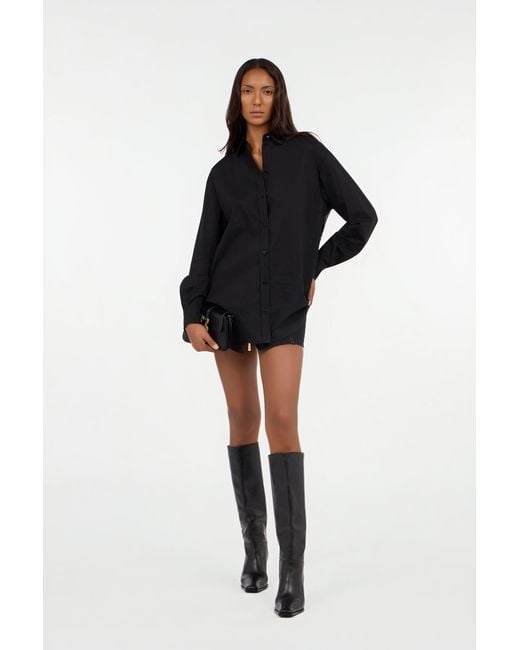 Roberto Cavalli Black Long-Sleeve Solid Color Shirt