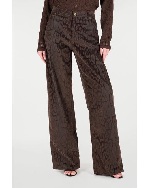 Roberto Cavalli Brown Jaguar Skin Corduroy Pants