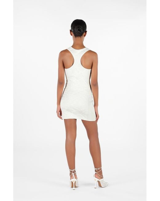 Roberto Cavalli White Dress With Wall Print