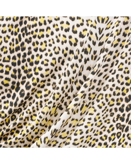 Roberto Cavalli Natural Asymmetric Dress With Pop Jaguar Print