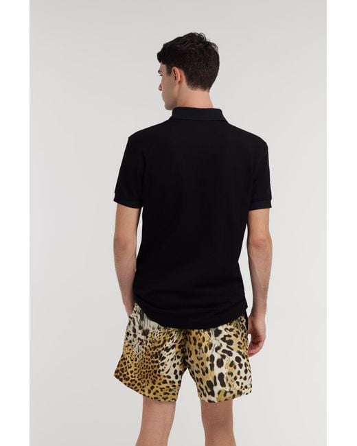 Roberto Cavalli Black Rc Logo Polo for men