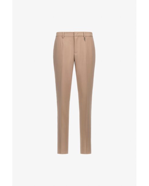 Roberto Cavalli White Tailored Pants With Fang for men