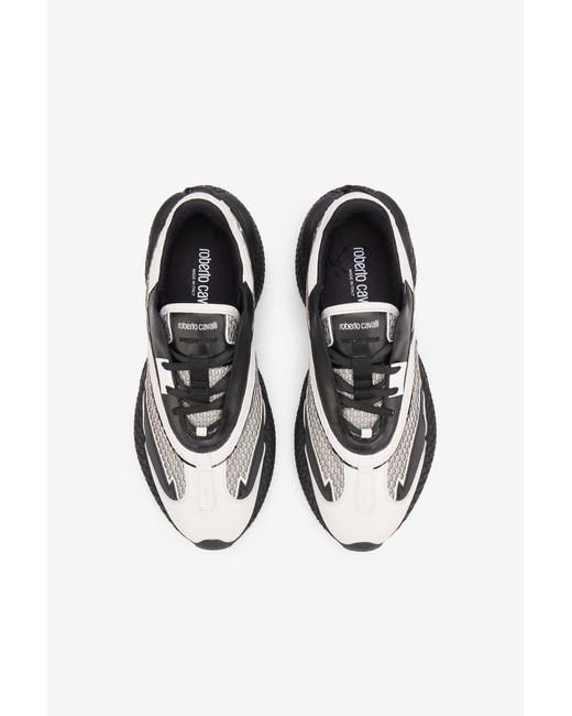 Roberto Cavalli Multicolor Sneakers Serpentine for men