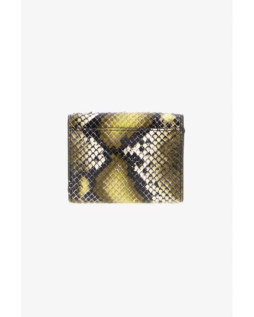 Roberto Cavalli Multicolor Small Logo-Print Leather Wallet