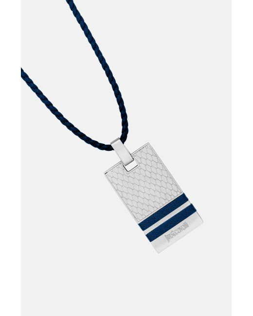 Roberto Cavalli Blue Just Cavalli Necklace for men