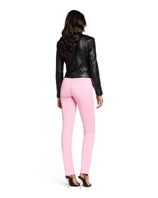Roberto Cavalli Pink Skinny-Leg Trousers