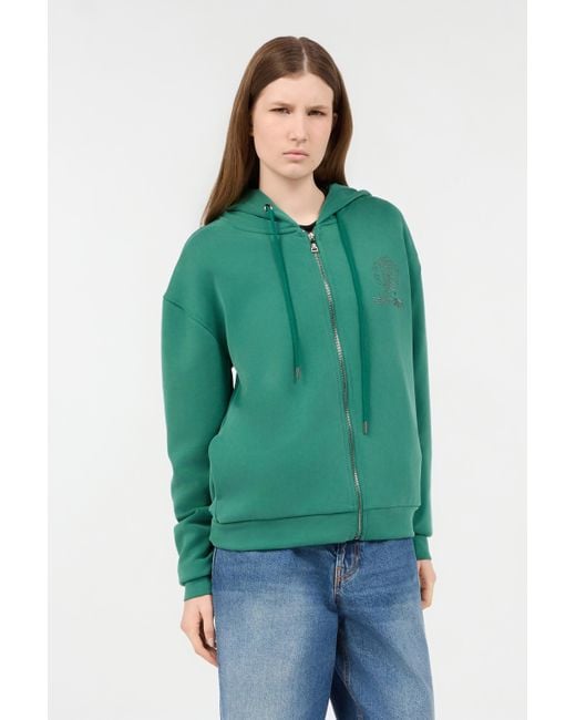 Sweatshirt Vert À Capuche Avec Logo Monogram Rc Roberto Cavalli en coloris Green
