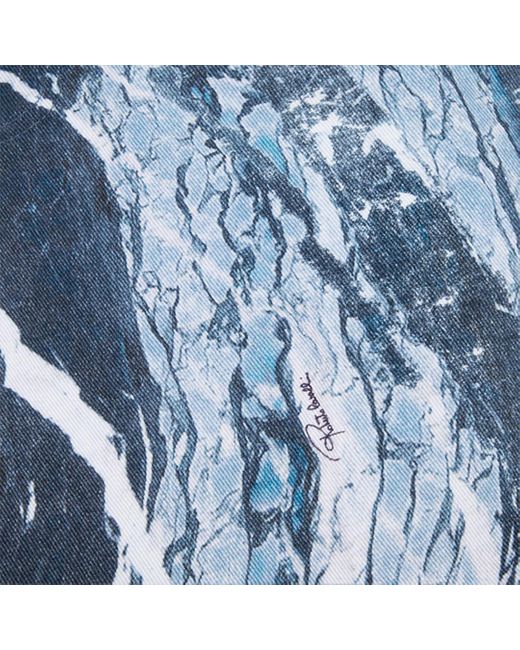 Roberto Cavalli Blue Rubane Print Jeans