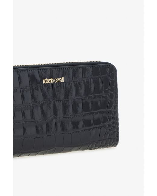 Roberto Cavalli Black Logo Wallet