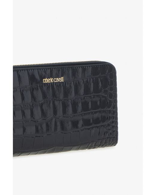 Roberto Cavalli Black Logo Wallet