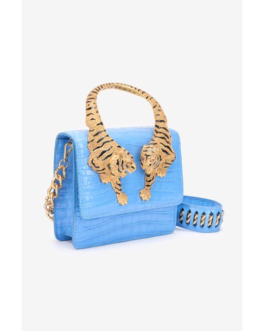 Roberto Cavalli Blue Medium Roar Bag