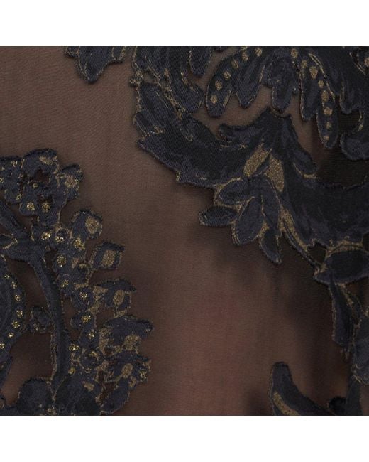 Roberto Cavalli Black Sheer Silk Kaftan