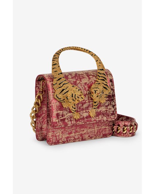 Roberto Cavalli Red Medium Roar Bag