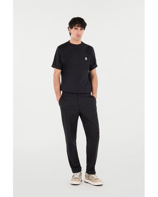 Roberto Cavalli Black T-Shirt With Mirror Snake Monogram for men