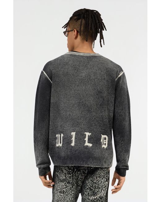 Roberto Cavalli Black Washed Sweater for men