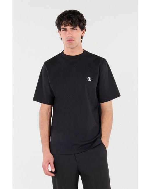Roberto Cavalli Black T-Shirt With Mirror Snake Monogram for men