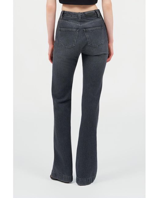 Roberto Cavalli Blue Flared Jeans With Snake Embroidery