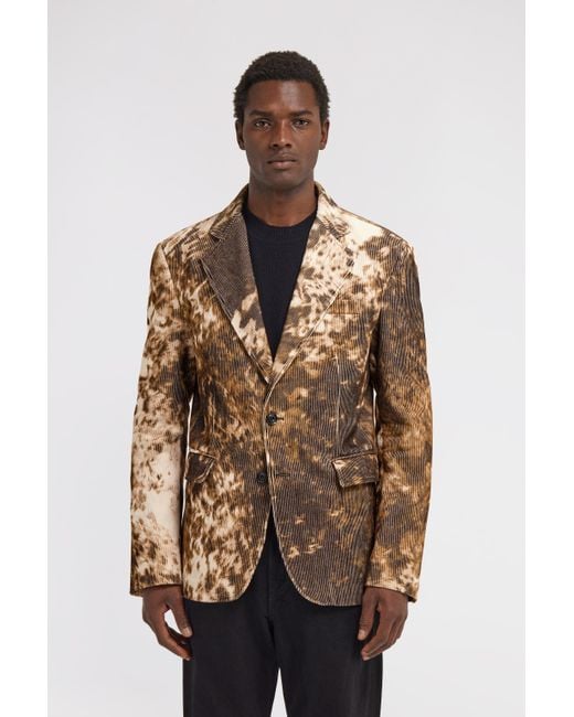 Roberto Cavalli Brown Appaloosa Print Blazer for men