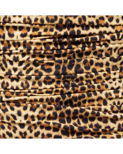 Roberto Cavalli Brown Long-Sleeve Top With Baby Jaguar Print