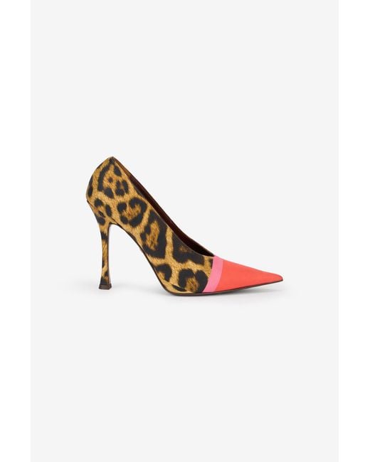 Roberto Cavalli Multicolor Leopard Print Pump