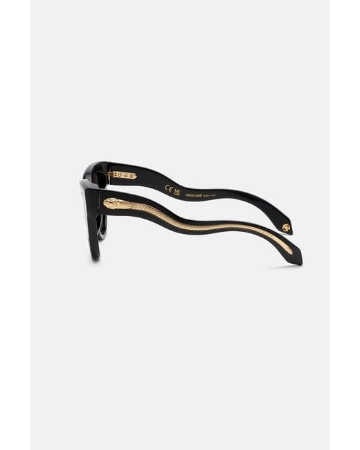 Roberto Cavalli Black Sunglasses Snake Collection