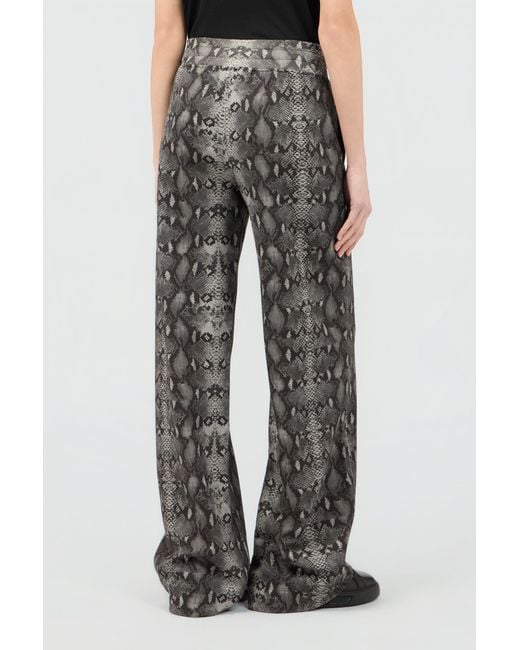 Roberto Cavalli Gray Python Print Trousers