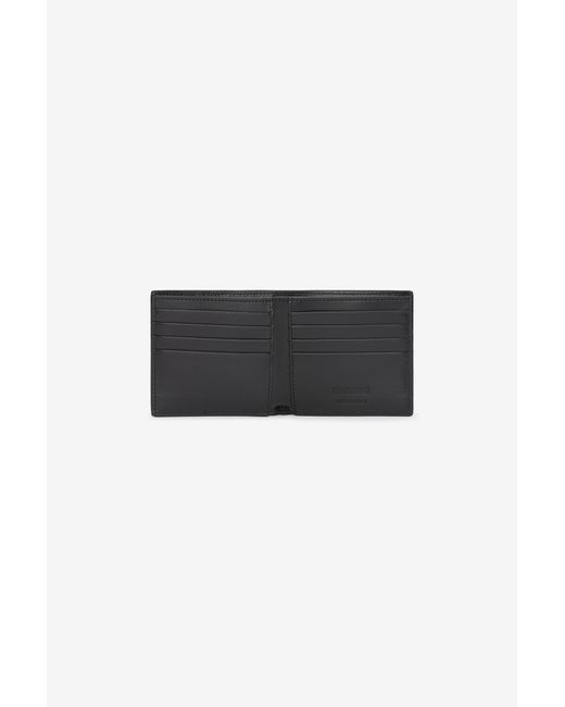 Roberto Cavalli Black Bi-Fold Wallet With Mirror Snake Monogram for men