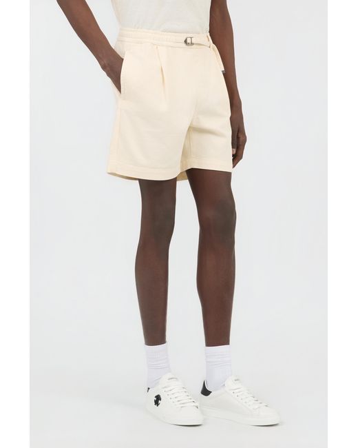 Roberto Cavalli Natural Cream Cotton Shorts With Belt for men