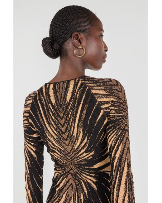 Vestido Mini Estampado Ray Of Roberto Cavalli de color Black