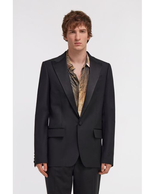 Roberto Cavalli Black Single Breasted Jacket for men