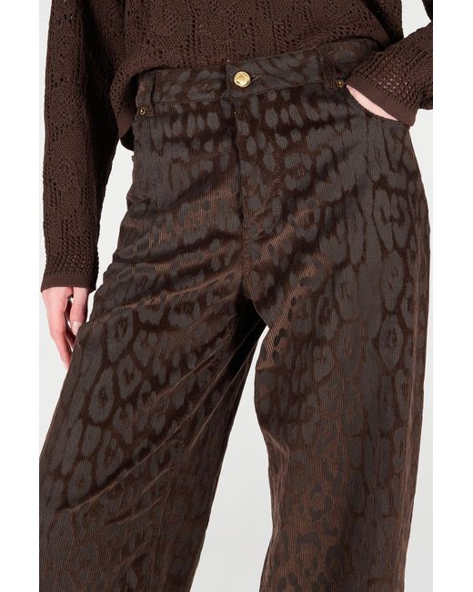 Roberto Cavalli Brown Jaguar Skin Corduroy Pants