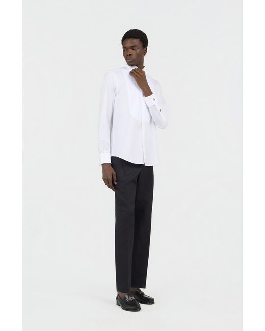 Roberto Cavalli White Tuxedo Shirt for men