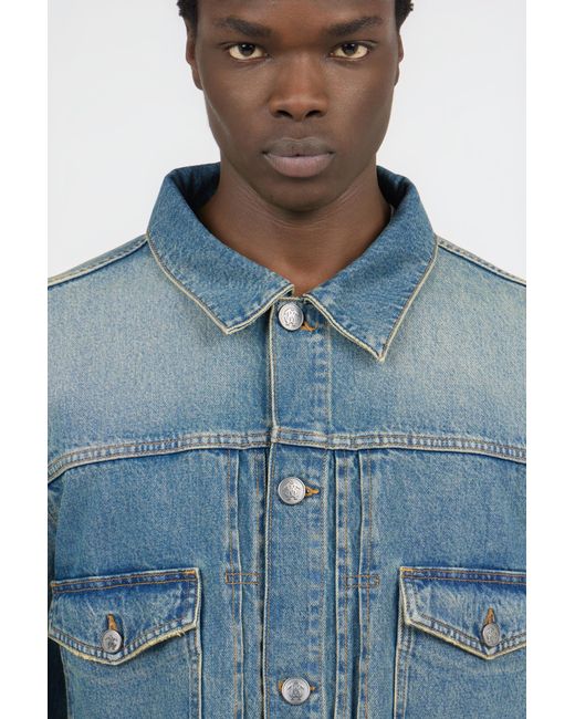 Roberto Cavalli Blue Denim Jacket for men