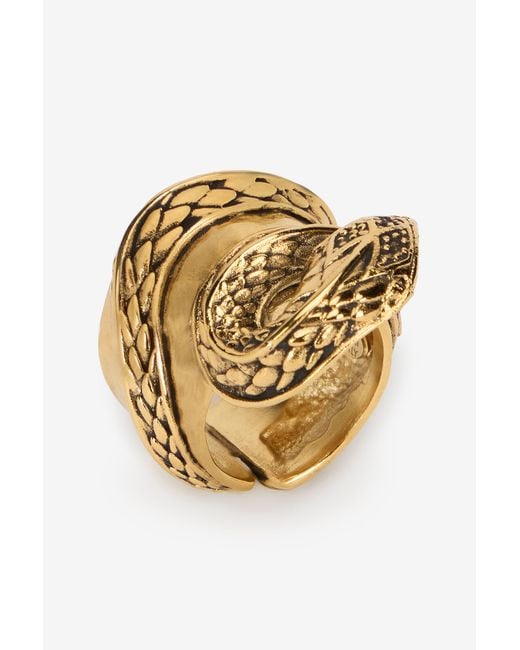 Roberto Cavalli Metallic Serpentine Ring