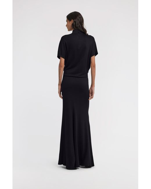 Roberto Cavalli Black Long Dress With Knot