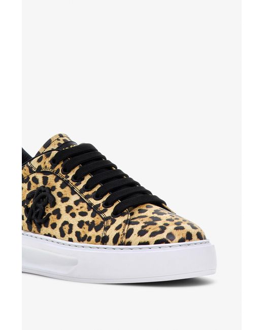 Roberto Cavalli Multicolor Low-Top Sneakers With Jaguar Print