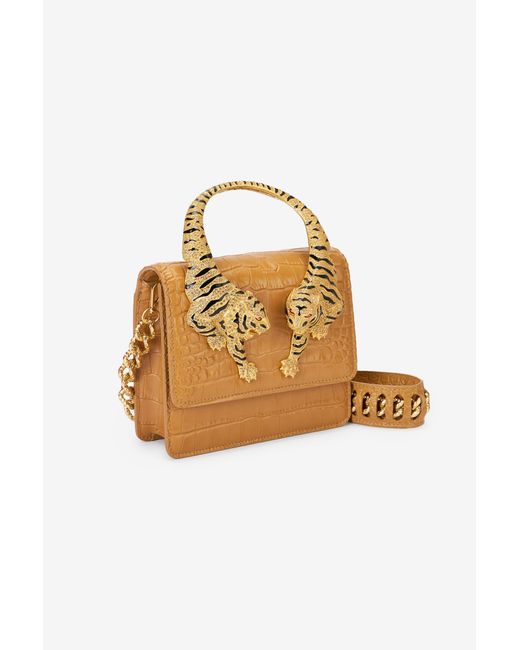 Roberto Cavalli Metallic Medium Roar Bag