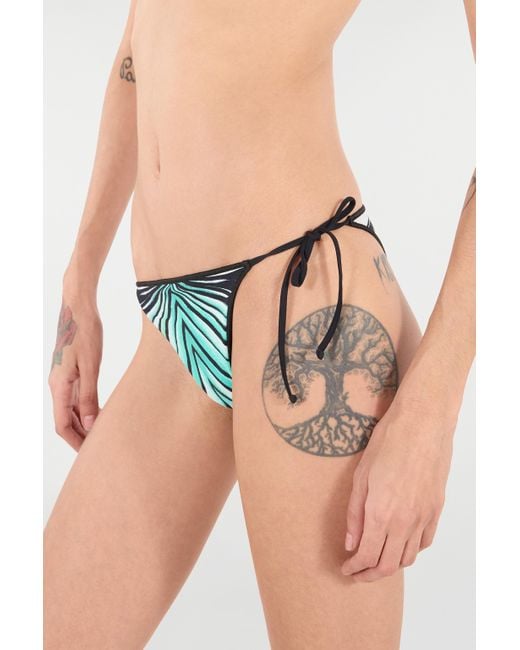 Roberto Cavalli Blue Ray Of Sea Print Swimsuit Bottom