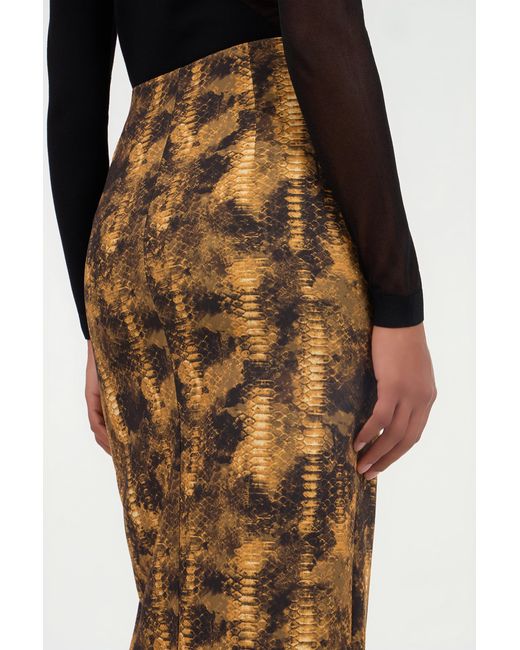 Roberto Cavalli Natural Cobra Print Pencil Skirt