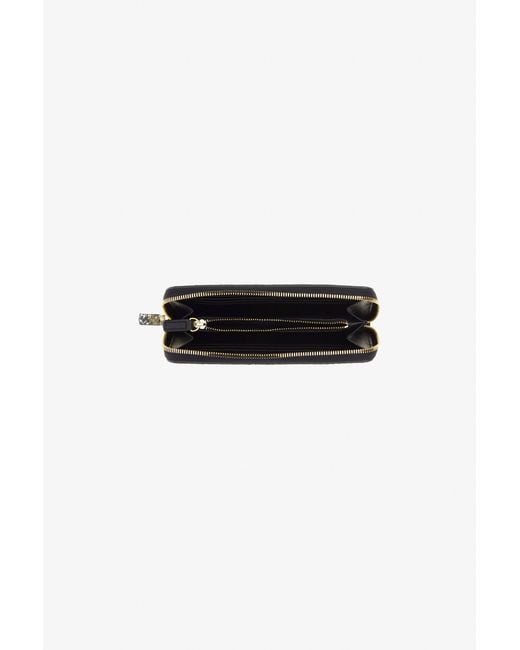 Roberto Cavalli Green Logo-Print Leather Wallet